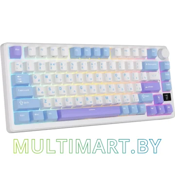 Клавиатура Royal Kludge RK-M75 RGB Taro Milk (RK Silver) картинка 4